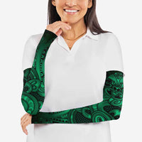 Aotearoa Maori Hei Tiki Arm Sleeves Kakariki Kowhaiwhai Puhoro Motif LT9 - Polynesian Pride