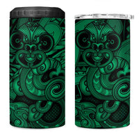 Aotearoa Maori Hei Tiki 4 in 1 Can Cooler Tumbler Kakariki Kowhaiwhai Puhoro Motif LT9 One Size: 16 oz Green - Polynesian Pride