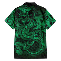 Aotearoa Maori Hei Tiki Family Matching Puletasi and Hawaiian Shirt Kakariki Kowhaiwhai Puhoro Motif LT9 - Polynesian Pride