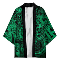 Aotearoa Maori Hei Tiki Kimono Kakariki Kowhaiwhai Puhoro Motif