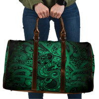 Aotearoa Maori Hei Tiki Travel Bag Kakariki Kowhaiwhai Puhoro Motif LT9 Green - Polynesian Pride