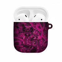 Aotearoa Maori Hei Tiki AirPods Case Mawhero Kowhaiwhai Puhoro Motif LT9 Pink - Polynesian Pride