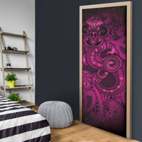 Aotearoa Maori Hei Tiki Door Cover Mawhero Kowhaiwhai Puhoro Motif LT9 - Polynesian Pride