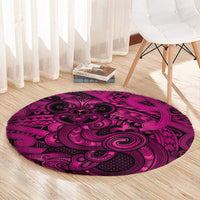 Aotearoa Maori Hei Tiki Round Carpet Mawhero Kowhaiwhai Puhoro Motif LT9 - Polynesian Pride