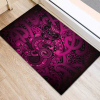 Aotearoa Maori Hei Tiki Rubber Doormat Mawhero Kowhaiwhai Puhoro Motif LT9 - Polynesian Pride