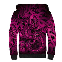 Aotearoa Maori Hei Tiki Sherpa Hoodie Mawhero Kowhaiwhai Puhoro Motif LT9 - Polynesian Pride