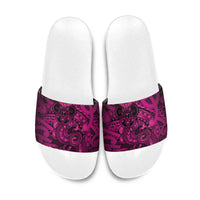 Aotearoa Maori Hei Tiki Slide Sandals Mawhero Kowhaiwhai Puhoro Motif LT9 Pink - Polynesian Pride