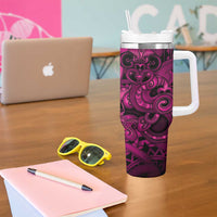 Aotearoa Maori Hei Tiki Tumbler With Handle Mawhero Kowhaiwhai Puhoro Motif LT9 - Polynesian Pride