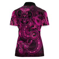 Aotearoa Maori Hei Tiki Women Polo Shirt Mawhero Kowhaiwhai Puhoro Motif LT9 - Polynesian Pride