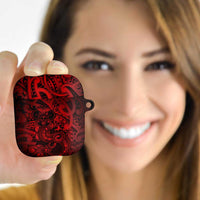Aotearoa Maori Hei Tiki AirPods Case Whero Kowhaiwhai Puhoro Motif LT9 - Polynesian Pride