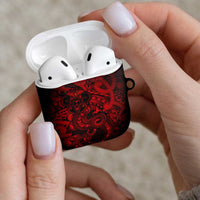 Aotearoa Maori Hei Tiki AirPods Case Whero Kowhaiwhai Puhoro Motif LT9 - Polynesian Pride