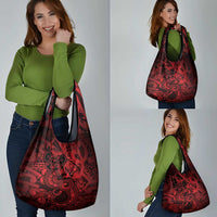 Aotearoa Maori Hei Tiki Grocery Bag Whero Kowhaiwhai Puhoro Motif LT9 - Polynesian Pride