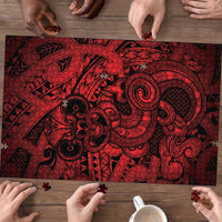 Aotearoa Maori Hei Tiki Puzzle Whero Kowhaiwhai Puhoro Motif