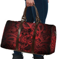 Aotearoa Maori Hei Tiki Travel Bag Whero Kowhaiwhai Puhoro Motif LT9 - Polynesian Pride
