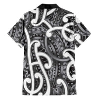 Aotearoa Maori Kowhaiwhai Family Matching Off Shoulder Maxi Dress and Hawaiian Shirt Kiwikiwi Puhoro and Patiki LT9 - Polynesian Pride