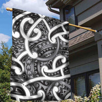Aotearoa Maori Kowhaiwhai Garden Flag Kiwikiwi Puhoro and Patiki