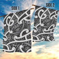 Aotearoa Maori Kowhaiwhai Garden Flag Kiwikiwi Puhoro and Patiki