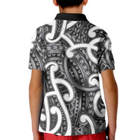 Aotearoa Maori Kowhaiwhai Kid Polo Shirt Kiwikiwi Puhoro and Patiki LT9 - Polynesian Pride