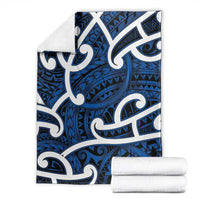 Aotearoa Maori Kowhaiwhai Blanket Kikorangi Puhoro and Patiki