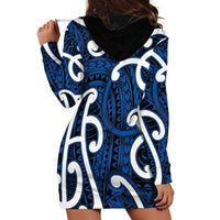 Aotearoa Maori Kowhaiwhai Hoodie Dress Kikorangi Puhoro and Patiki LT9 - Polynesian Pride