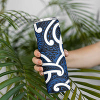 Aotearoa Maori Kowhaiwhai Skinny Tumbler Kikorangi Puhoro and Patiki LT9 - Polynesian Pride