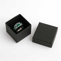 Aotearoa Maori Kowhaiwhai Classic Ring Kakariki Puhoro and Patiki