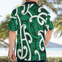 Aotearoa Maori Kowhaiwhai Hawaiian Shirt Kakariki Puhoro and Patiki LT9 - Polynesian Pride