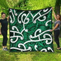 Aotearoa Maori Kowhaiwhai Quilt Kakariki Puhoro and Patiki
