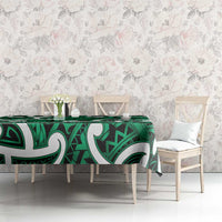 Aotearoa Maori Kowhaiwhai Tablecloth Kakariki Puhoro and Patiki