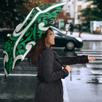 Aotearoa Maori Kowhaiwhai Umbrella Kakariki Puhoro and Patiki