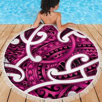 Aotearoa Maori Kowhaiwhai Beach Blanket Mawhero Puhoro and Patiki