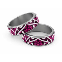Aotearoa Maori Kowhaiwhai Classic Ring Mawhero Puhoro and Patiki