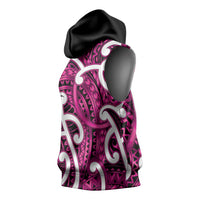 Aotearoa Maori Kowhaiwhai Sleeveless Hoodie Mawhero Puhoro and Patiki LT9 - Polynesian Pride