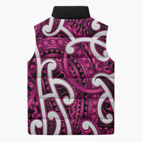 Aotearoa Maori Kowhaiwhai Sleeveless Puffer Jacket Mawhero Puhoro and Patiki
