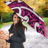 Aotearoa Maori Kowhaiwhai Umbrella Mawhero Puhoro and Patiki