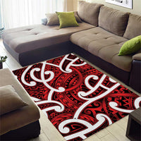 Aotearoa Maori Kowhaiwhai Area Rug Whero Puhoro and Patiki