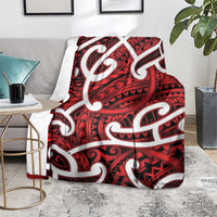 Aotearoa Maori Kowhaiwhai Blanket Whero Puhoro and Patiki