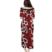 Aotearoa Maori Kowhaiwhai Family Matching Puletasi and Hawaiian Shirt Whero Puhoro and Patiki LT9 - Polynesian Pride