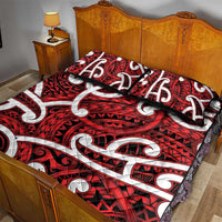 Aotearoa Maori Kowhaiwhai Quilt Bed Set Whero Puhoro and Patiki