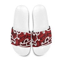 Aotearoa Maori Kowhaiwhai Slide Sandals Whero Puhoro and Patiki
