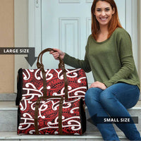Aotearoa Maori Kowhaiwhai Travel Bag Whero Puhoro and Patiki