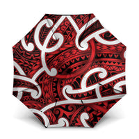 Aotearoa Maori Kowhaiwhai Umbrella Whero Puhoro and Patiki