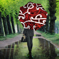 Aotearoa Maori Kowhaiwhai Umbrella Whero Puhoro and Patiki