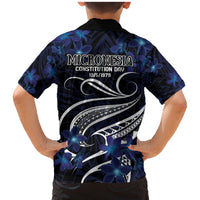 Micronesia Constitution Day Family Matching Mermaid Dress and Hawaiian Shirt Since 1979 with Polynesian Hibiscus Pattern LT9 - Polynesian Pride