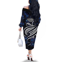 Micronesia Constitution Day Family Matching Off The Shoulder Long Sleeve Dress and Hawaiian Shirt Since 1979 with Polynesian Hibiscus Pattern LT9 - Polynesian Pride
