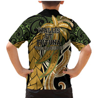 Wallis and Futuna Victory Day Family Matching Mermaid Dress and Hawaiian Shirt Since 1945 with Polynesian Platinum Floral Tribal LT9 - Polynesian Pride