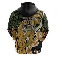 Wallis and Futuna Victory Day Hoodie Since 1945 with Polynesian Platinum Floral Tribal LT9 - Polynesian Pride