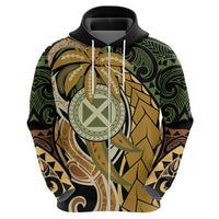 Wallis and Futuna Victory Day Hoodie Since 1945 with Polynesian Platinum Floral Tribal LT9 - Polynesian Pride