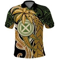 Wallis and Futuna Victory Day Polo Shirt Since 1945 with Polynesian Platinum Floral Tribal LT9 Red - Polynesian Pride