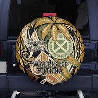 Wallis and Futuna Victory Day Spare Tire Cover Since 1945 with Polynesian Platinum Floral Tribal LT9 - Polynesian Pride